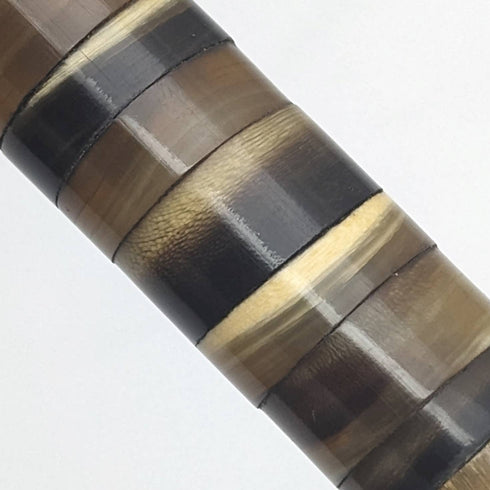 英國古董男士手杖多色牛角軸圓形手柄 85 厘米